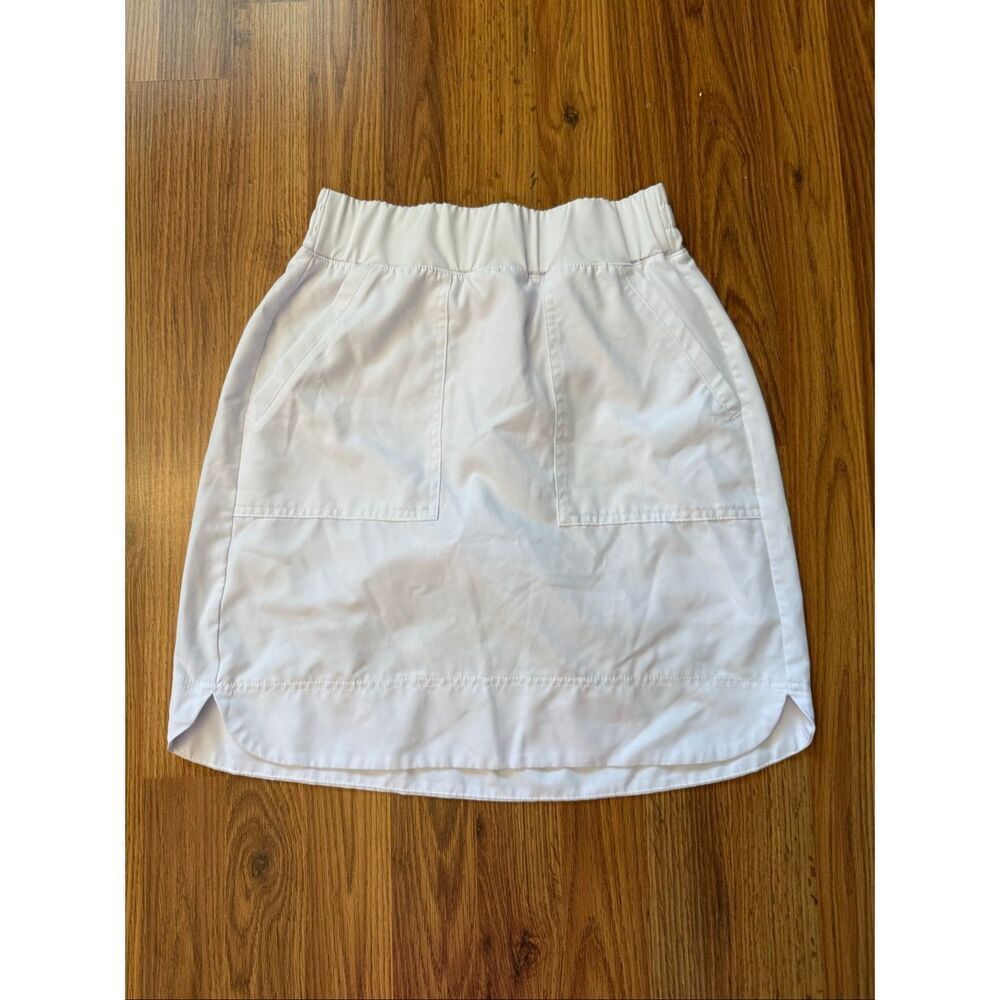 RBX Women's Elastic Waist Pull-On Athletic Tennis Golf Skort Skirt White Small